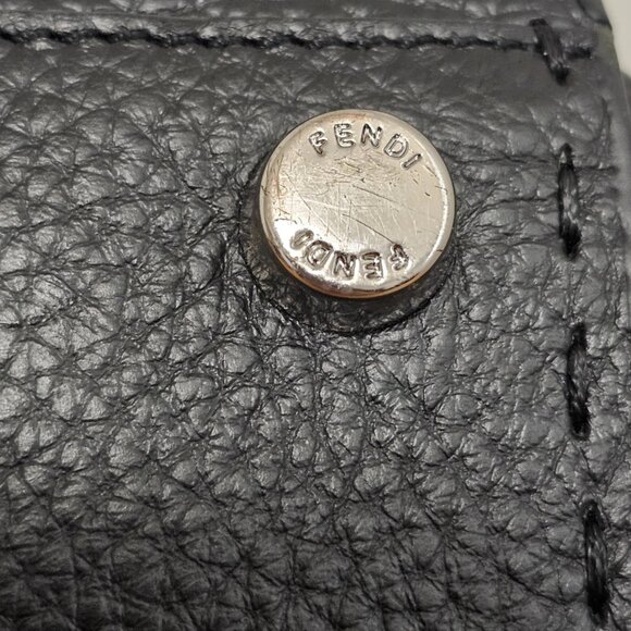 Fendi Black Monster Romano Selleria Leather Peekaboo ISeeU Large Briefcase - Picture 15 of 16